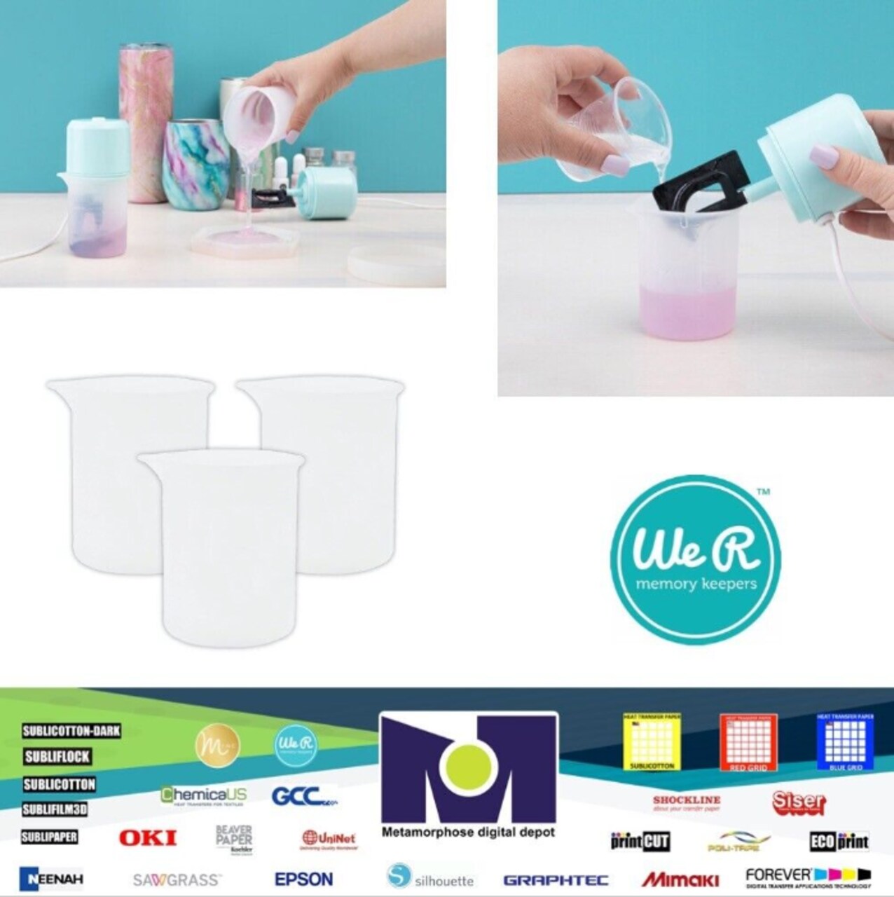 We R Memory Keepers Spin It Machine Resin Mixer Cups 3(Pieces) Pack 60000856